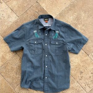 Howler Brothers YOUTH Large Short Sleeve Shirt with Embroidered Jellyfish
